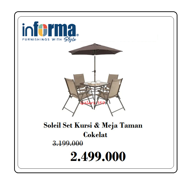 Jual INFORMA Textiline Set Meja Cafe Outdoor 4 Kursi + Payung | Shopee ...