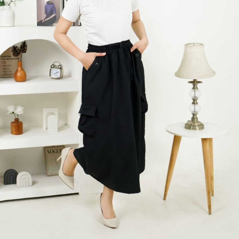 Jual ROK CARGO DIZY SKIRT KOREAN STYLE WANITA PREMIUM | Shopee Indonesia