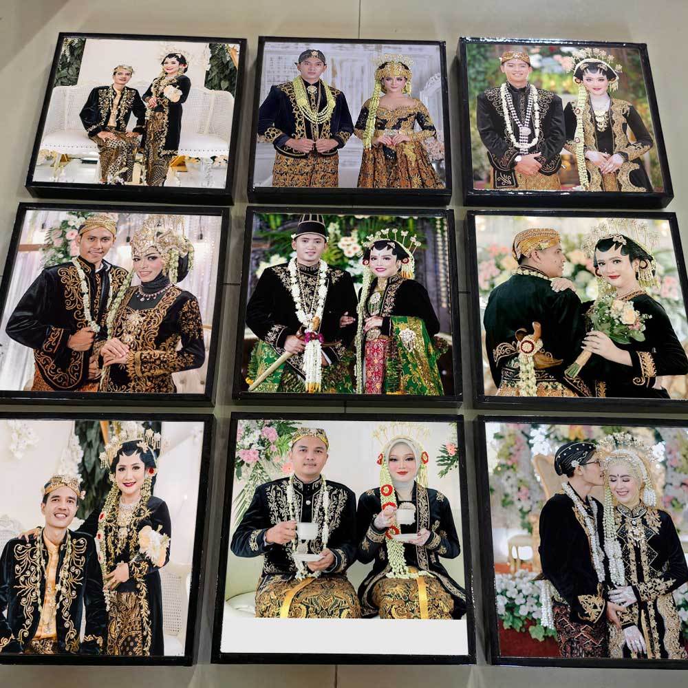 Jual Cetak Foto Pernikahan Adat Jawa + Foto Frame Block 20x20cm Tinggal ...