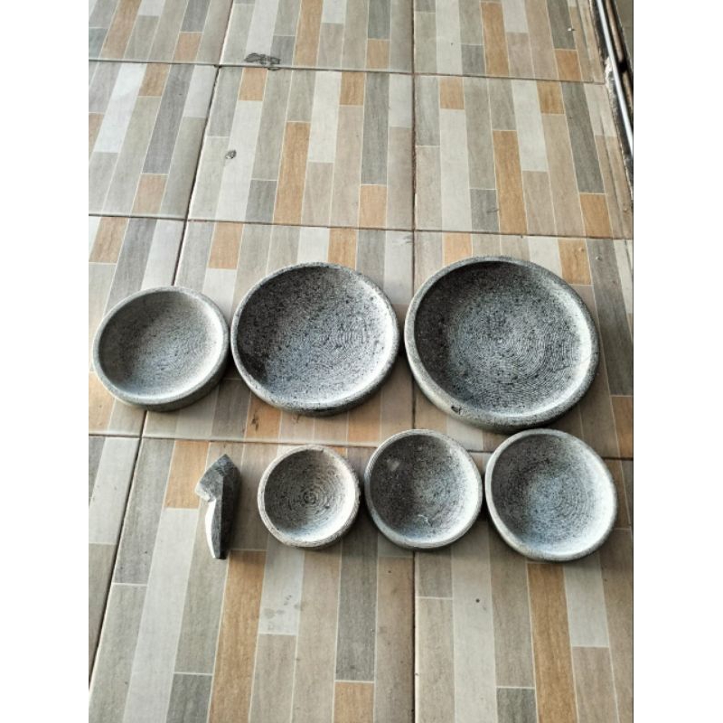 Jual Cobek batu asli 16 cm free ulekan | Shopee Indonesia
