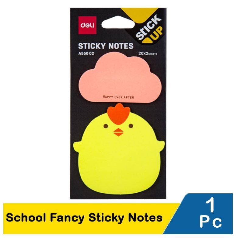 Jual Deli School Fancy Sticky Notes A550-02 (RANDOM) | Shopee Indonesia