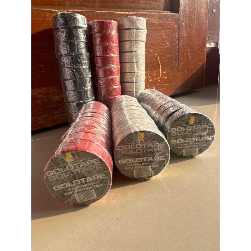 Jual 1 slop isi 10 roll isolasi hitam goldtape solatip Hitam PVC ...
