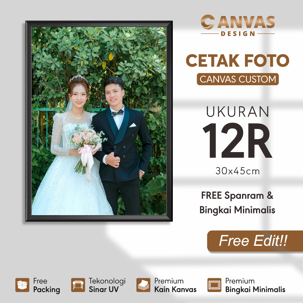 Jual Cetak Foto Kanvas 30x45 12R Canvas photo Print Include Frame ...