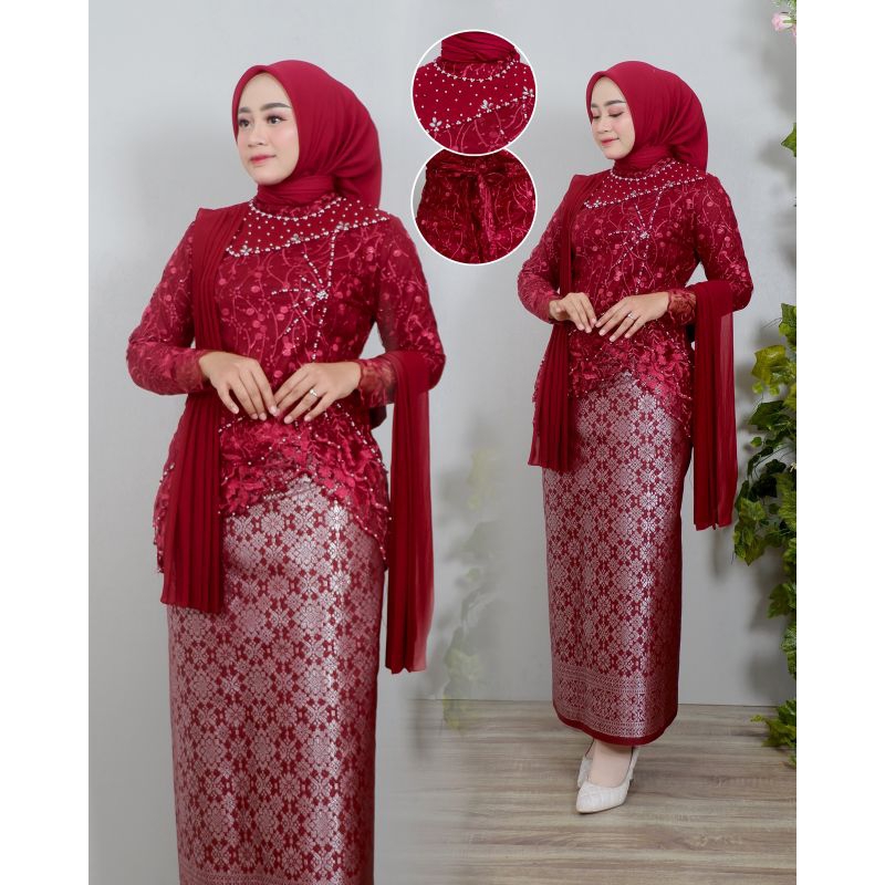 Jual kebaya rosella/ kebaya selendang/ kebaya hijab/ kebaya terbaru ...