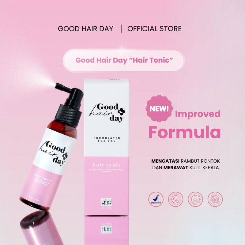Jual GOODHAIRDAY- Hair Tonic For Hair loss | BPOM Approved | Shopee ...