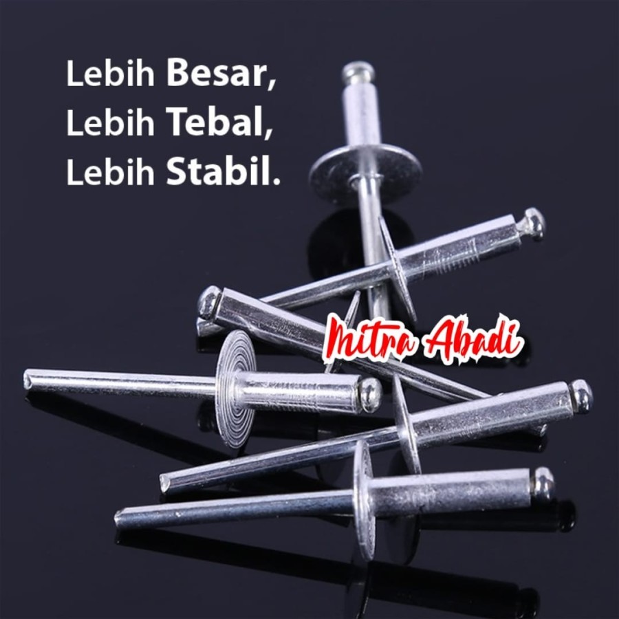 Jual Paku Rivet Topi Besar / Paku Keling / Paku Tembak / Large Cap ...