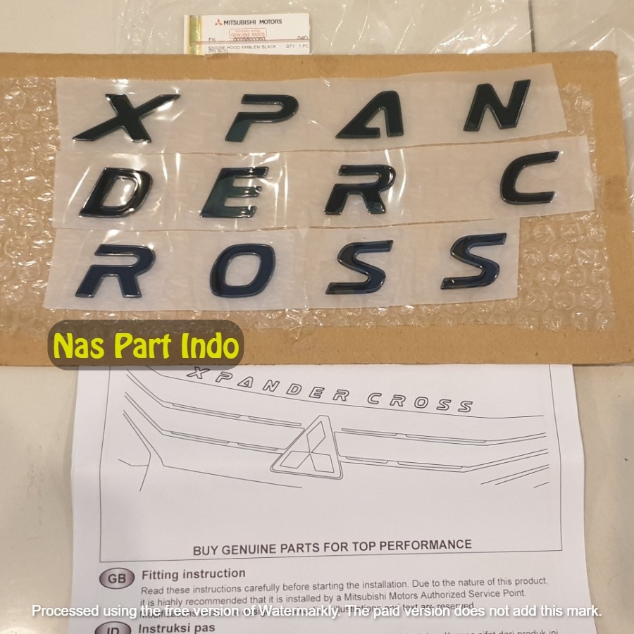 Jual Emblem Xpander Cross BLACK Engine Hood Logo Cap Mesin Asli ...