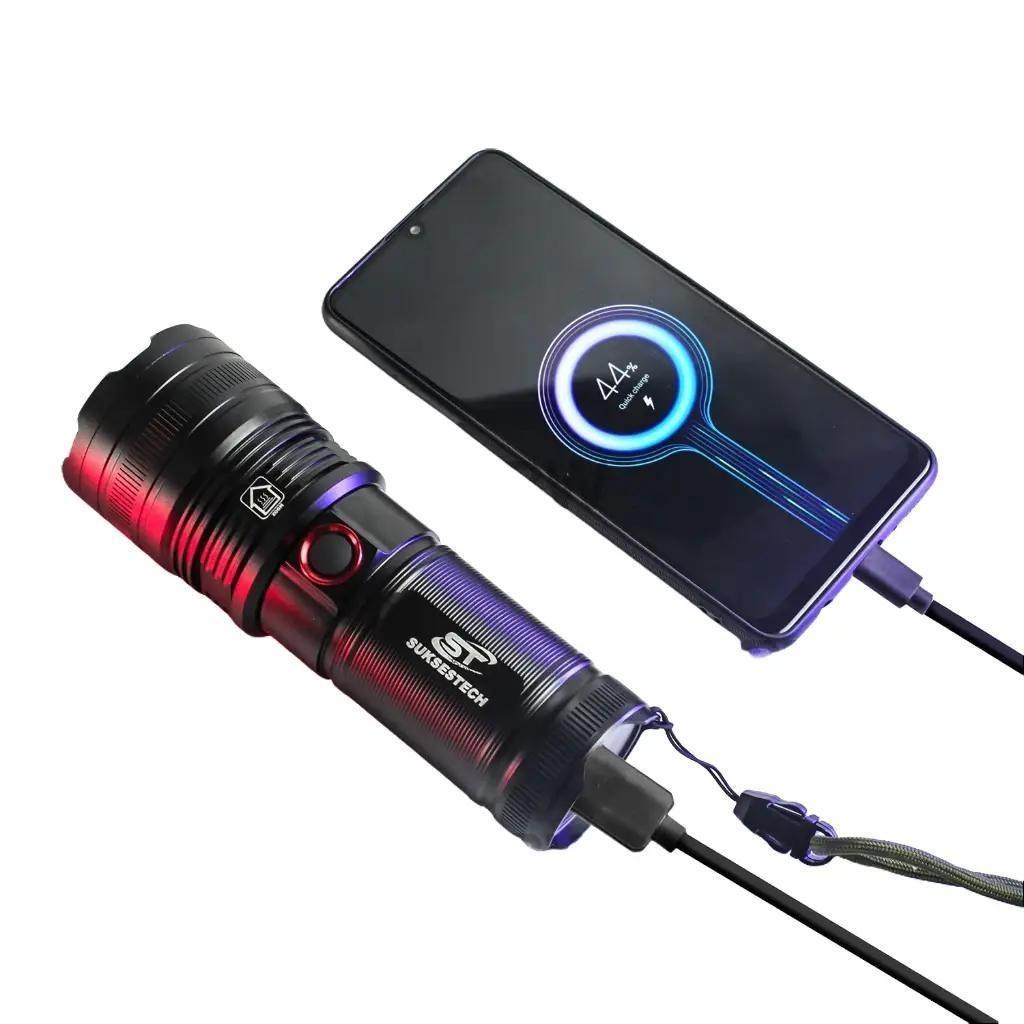 Jual Senter Tangan Zoom 100 Watt Maxpower MX-B702 Cahaya Putih Super ...