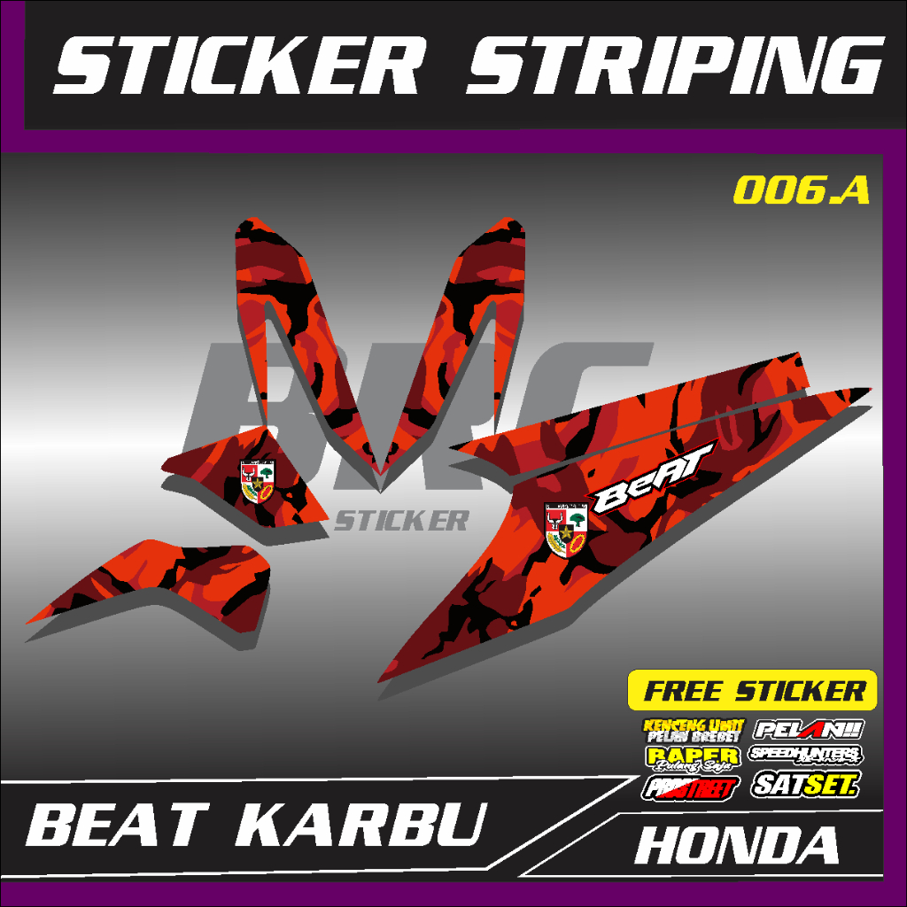 Jual Sticker striping variasi Pemuda pancasila beat karbu-stiker lis ...