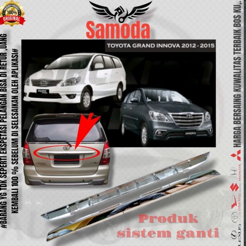 Jual TRUNK LID BAGASI INNOVA 2011-2013 LIST CHROME BELAKANG TOYOTA ...