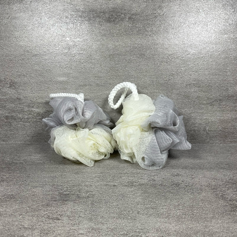 Jual Shower sponge aesthetic (isi 2pcs) pons mandi sponge puff spons ...