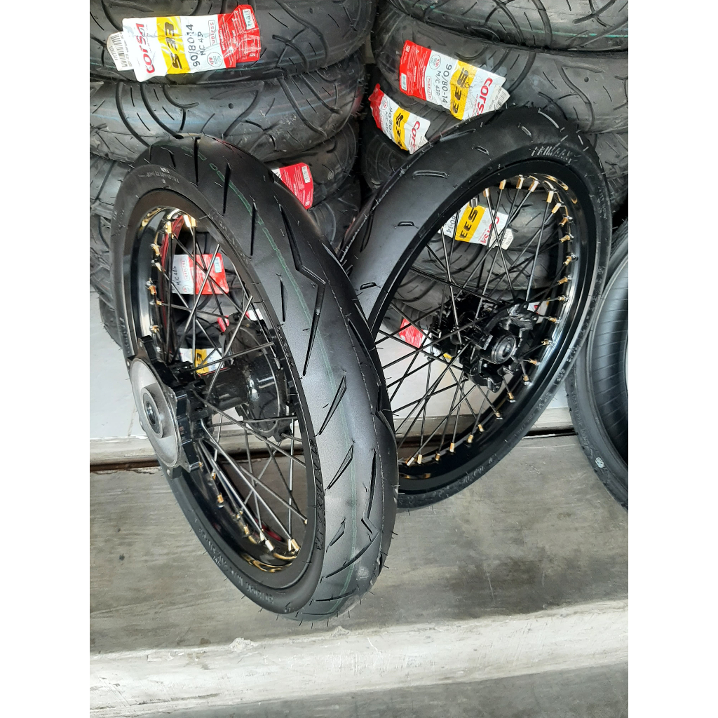 Jual Roda Set Semi Cacing CRF 160/185 Ban Primax Baru Ring 17 Murah ...