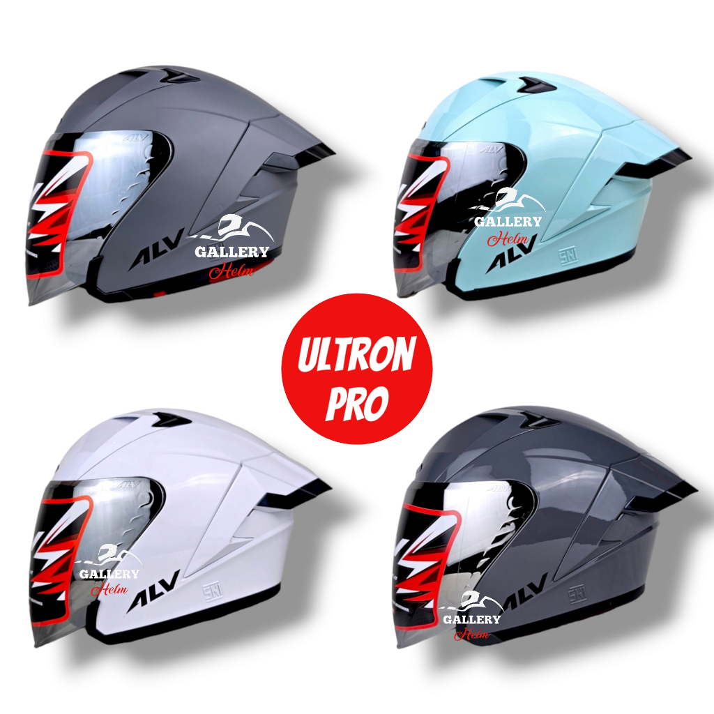 Jual Alv Ultron Pro Grey Doff Original | Helm Half face Sni | Shopee ...
