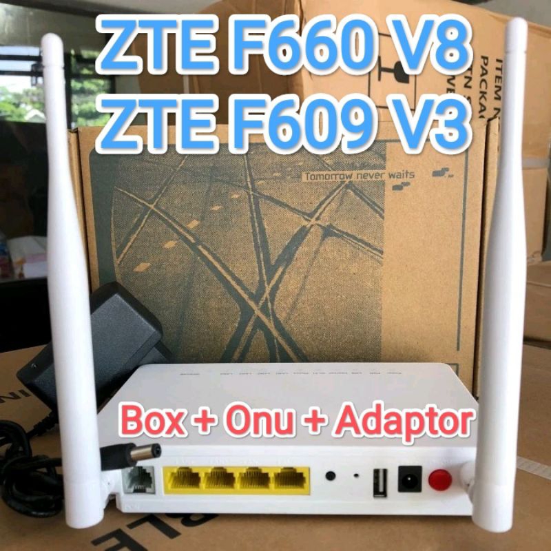 Jual [BOX NEW] ROUTER ZTE F660 V8 - F609 V3 GPON ONT NEW MODEM SUPPORT ...