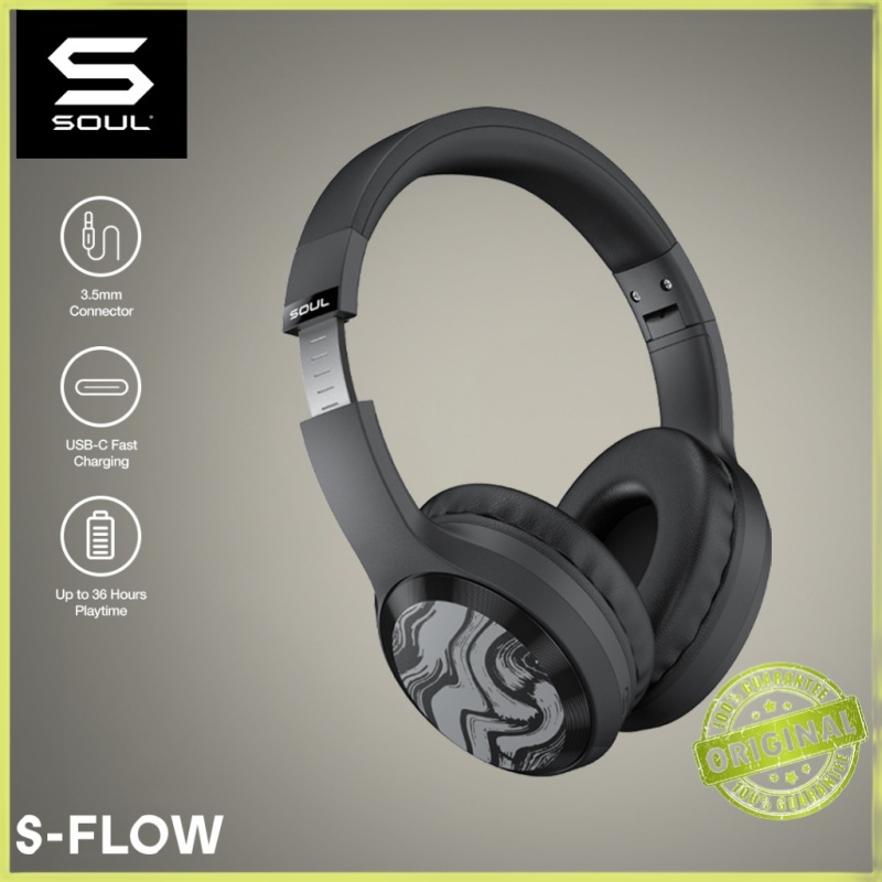 Jual Headphone Stereo Over-Ear SOUL S-Flow dengan Bluetooth 5.0 untuk