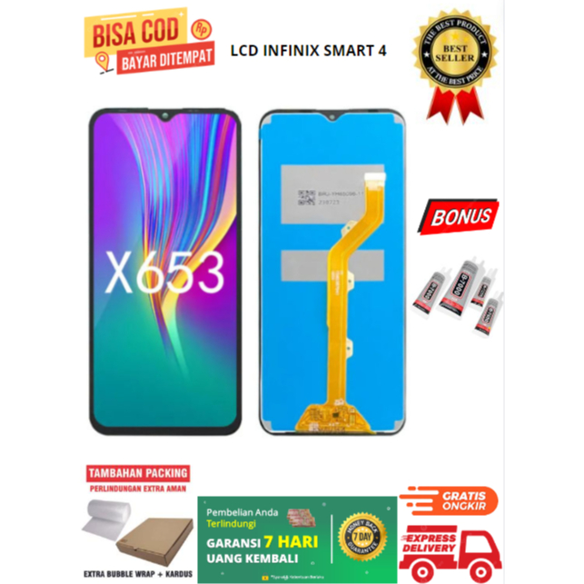 Jual LCD INFINIX SMART 4 X653 FULLSET TOUCHSCREEN ORIGINAL | Shopee ...