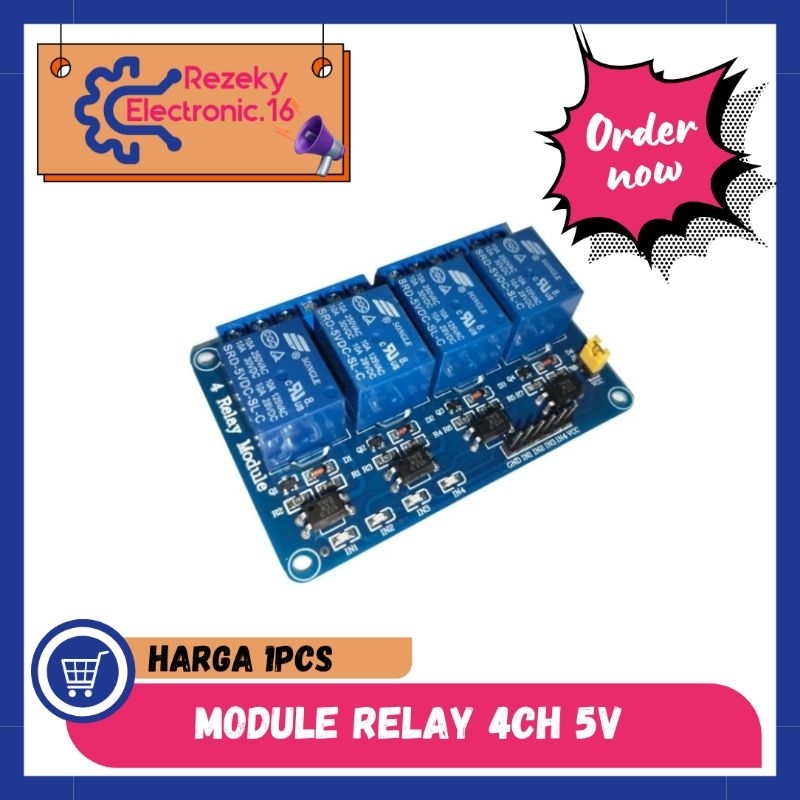 Jual MODULE RELAY 4 CH 4 CHANNEL 4CH 5V ARDUINO | Shopee Indonesia image.