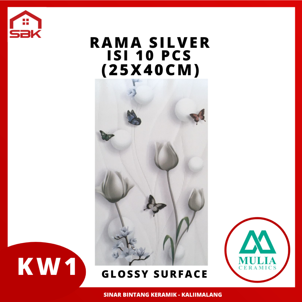 Jual Keramik Dinding 25X40 Rama Silver | Shopee Indonesia