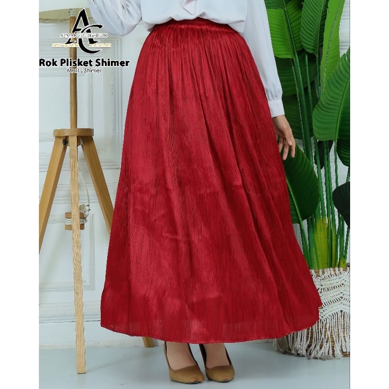 Jual ROK PLISKET SHIMMER NATALY BY AZ COLLECTION--ROK CANTIK
