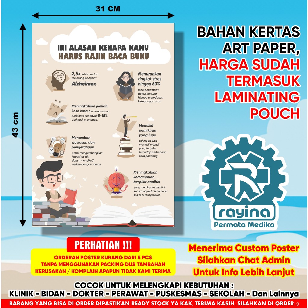 Jual Poster Ini Alasan Kenapa Kamu Harus Rajin Baca Buku | Shopee Indonesia