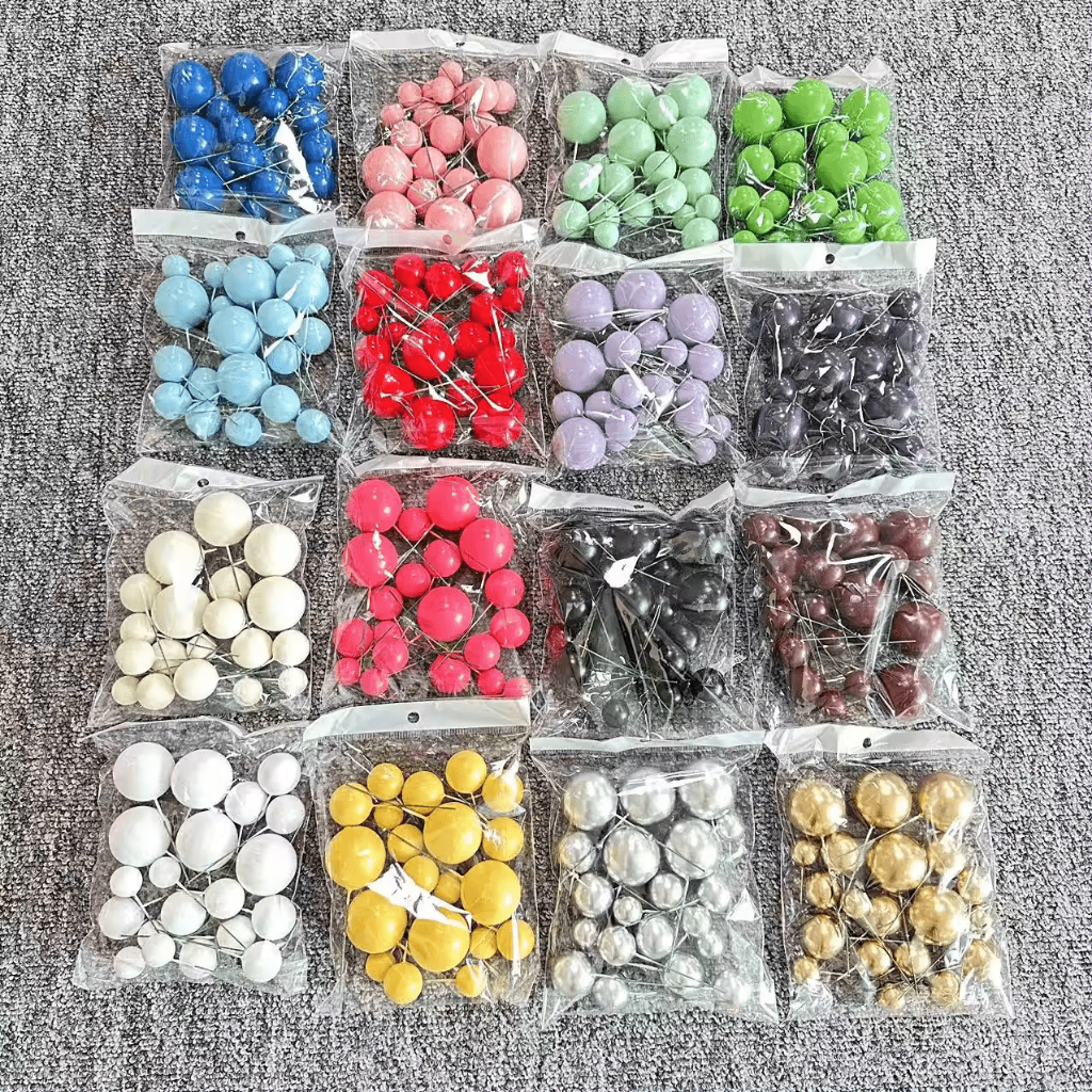 Jual Topper Kue Bola Cherry 20 pcs Balon Warna Warni Lebaran idul Fitri ...