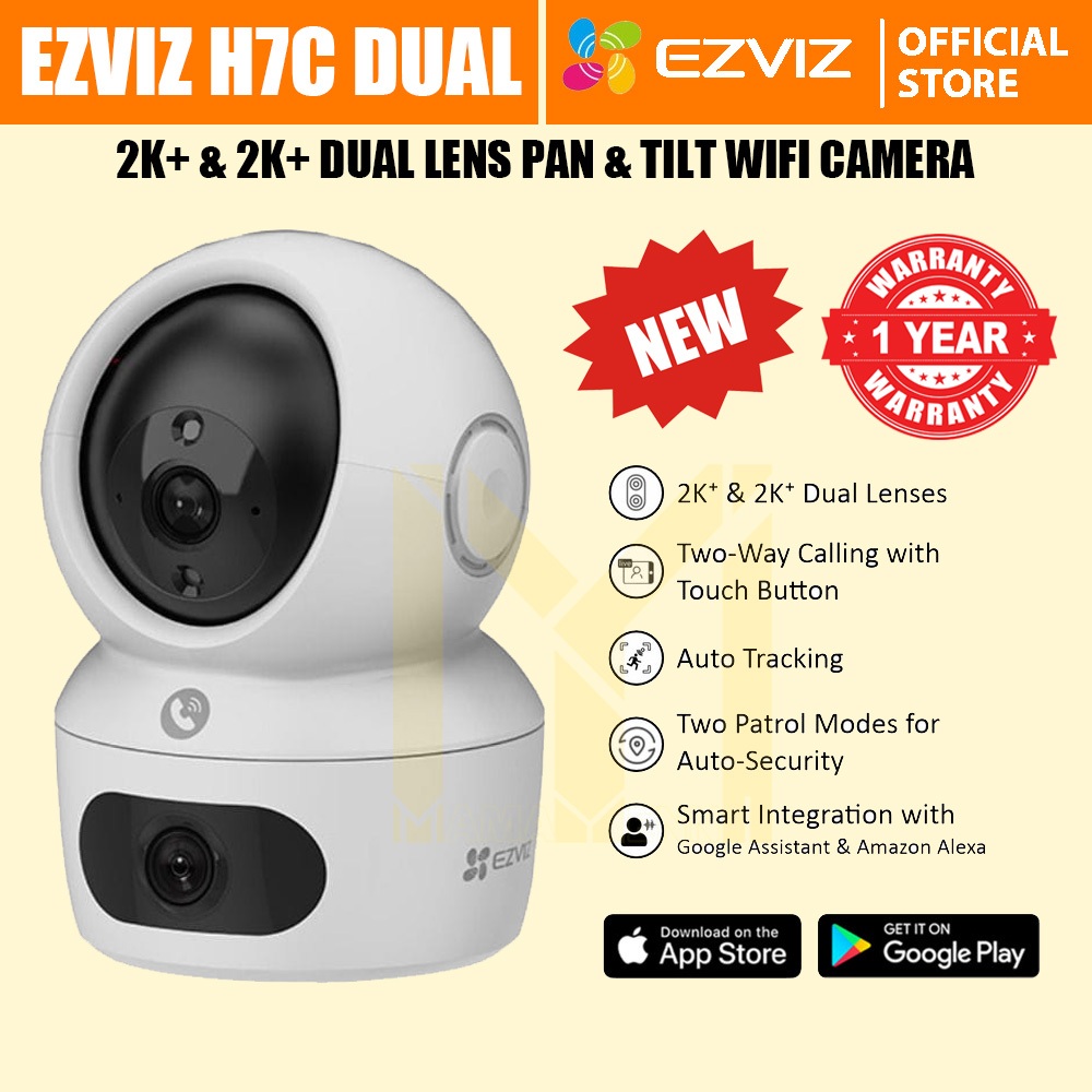 Jual EZVIZ H7C Dual 4MP 2K+ & 2K+ DUAL LENS SMART INDOOR PAN & TILT ...