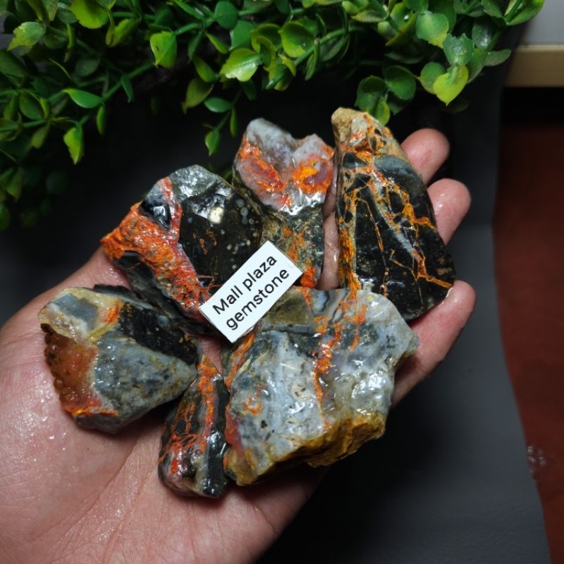 Jual batu oncom cililin unik antik / bongkahan batu jasper cililin ...
