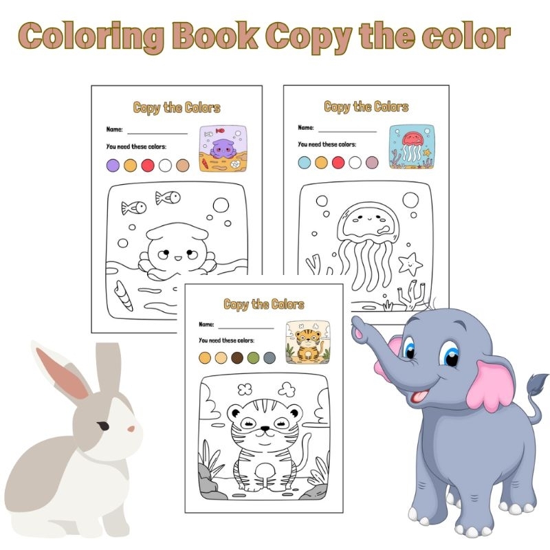 Jual KERTAS MEWARNAI COPY THE COLOR /TK/PAUD/SD/A4 | Shopee Indonesia