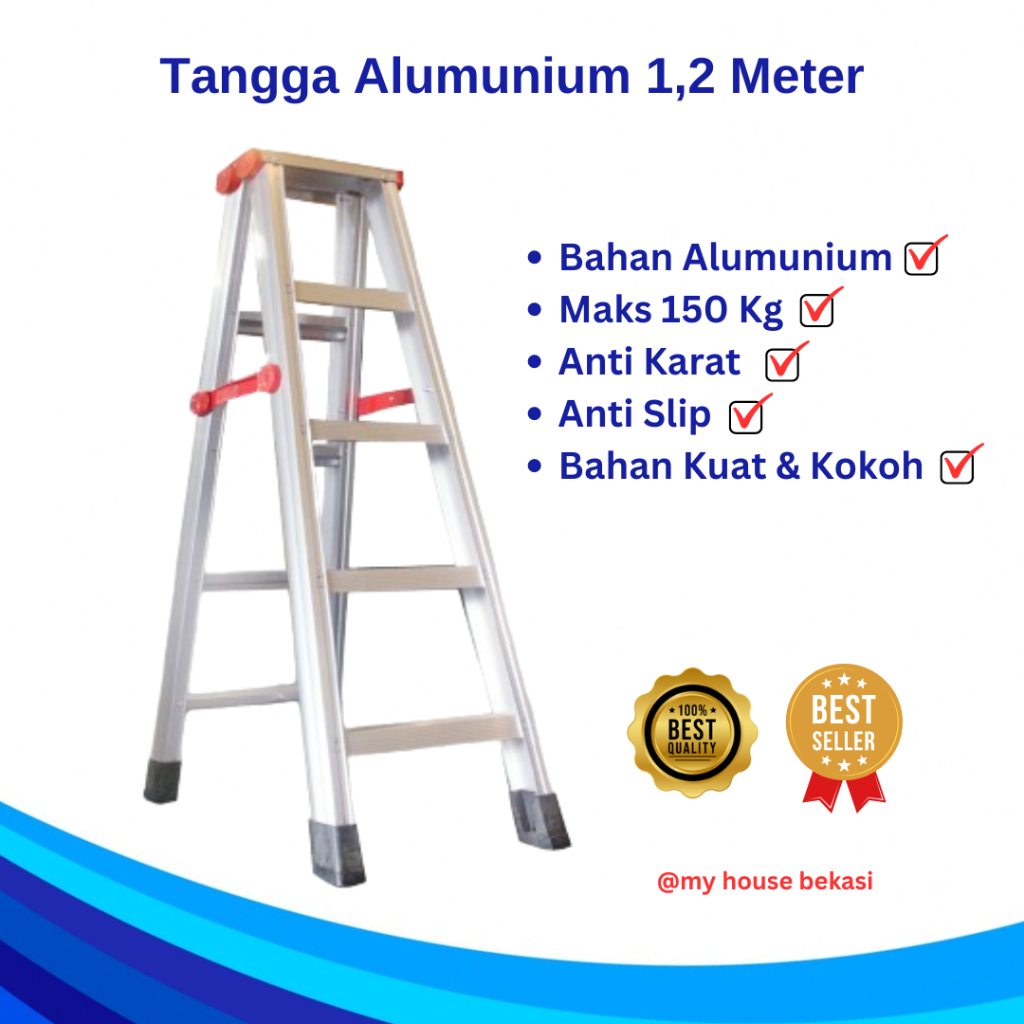Jual TANGGA LIPAT ALUMUNIUM / TANGGA JUMBO / TANGGA LIPAT 1,2 METER