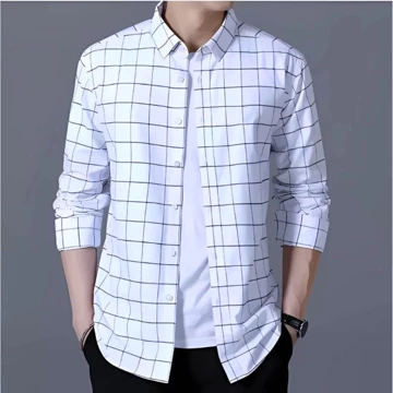 Kemeja Flanel Pria Wanita Lengan Panjang Kemeja Motif Kotak Hem Pria Kasual
