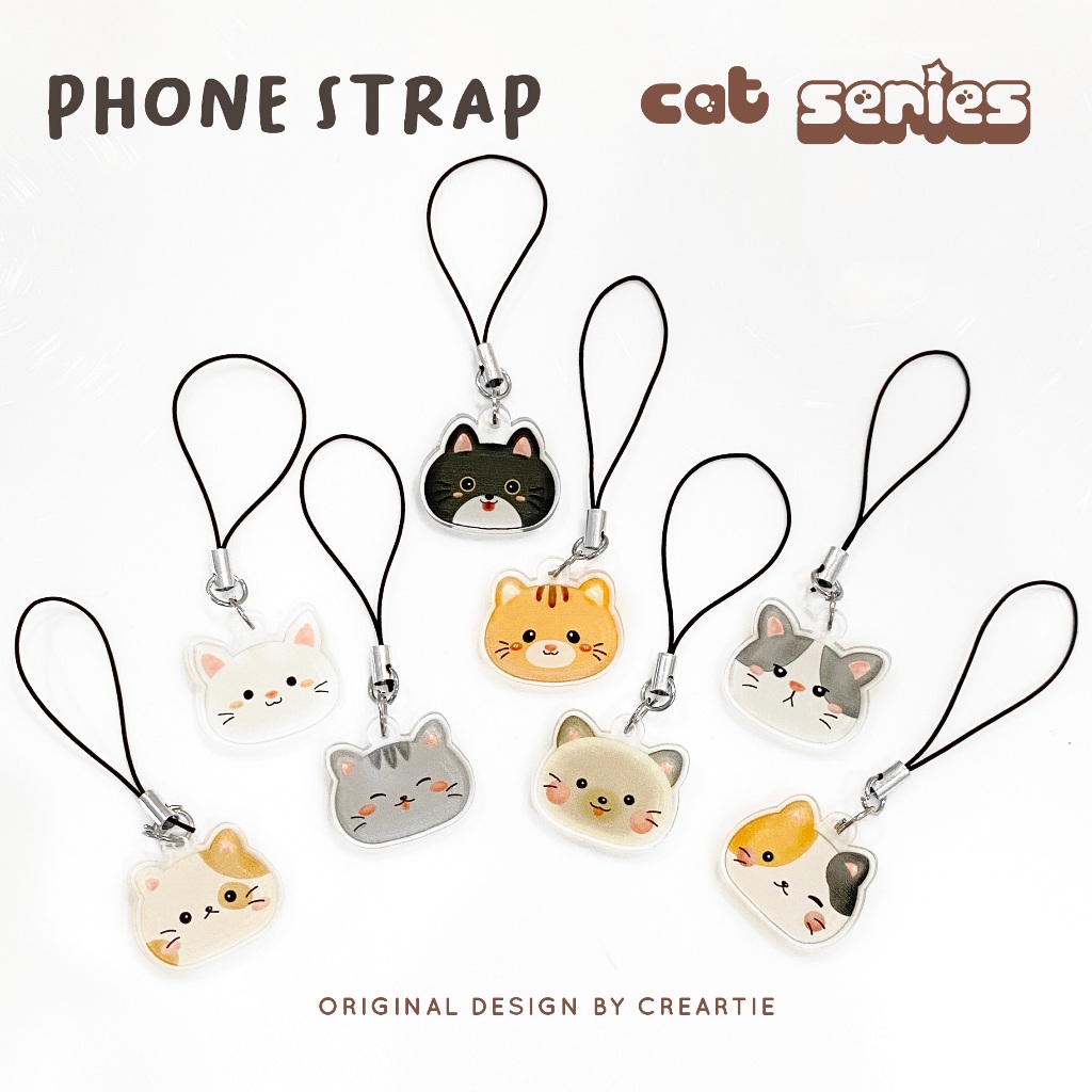 Jual CREARTIE Cat Phone Strap / Gantungan HP Kucing | Shopee Indonesia