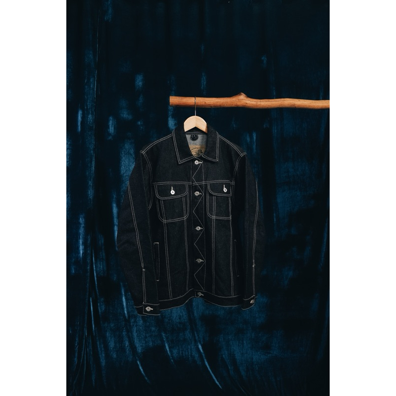 Jual Denim jaket type 3. raw denim non selvedge. | Shopee Indonesia