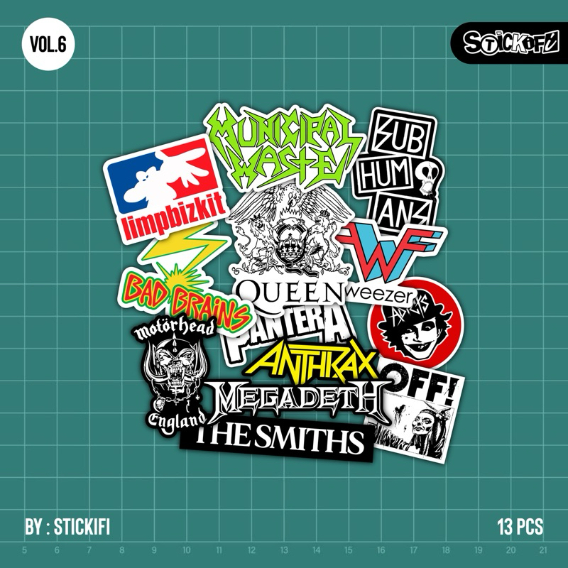 Jual STICKER PACK (VOL 6) / STICKER AESTHETIC / STIKER BAND / STIKER ...