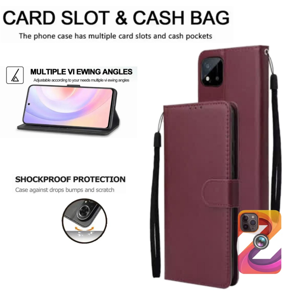 WEIOU Leather Folio Cover per Realme C21Y (C21-Y) / Realme C25Y, Goffratura a Mandala Custodia in Pelle PU Magnetica Libro Flip Portafoglio Case con [Funzione Stand]. Blu