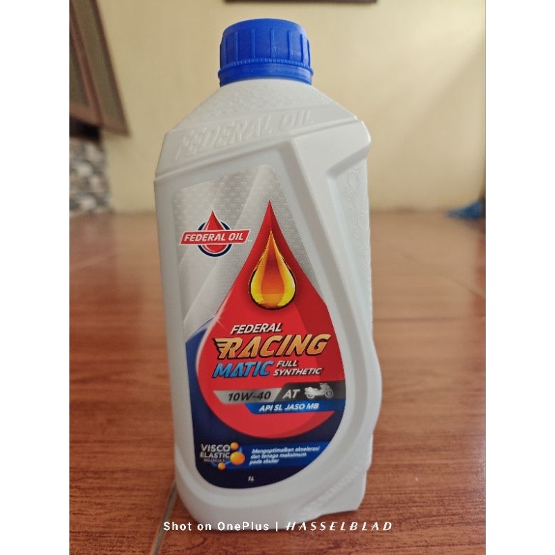 Jual Oli motor matic Original FEDERAL Racing Matic 10W-40 1L | Shopee ...