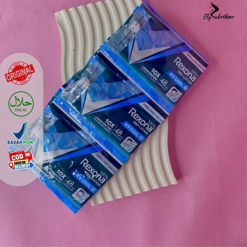 ELYSABETHME Rexona men sachet deo lotion ice cool mengatasi bau ketiak badan anti biang keringat