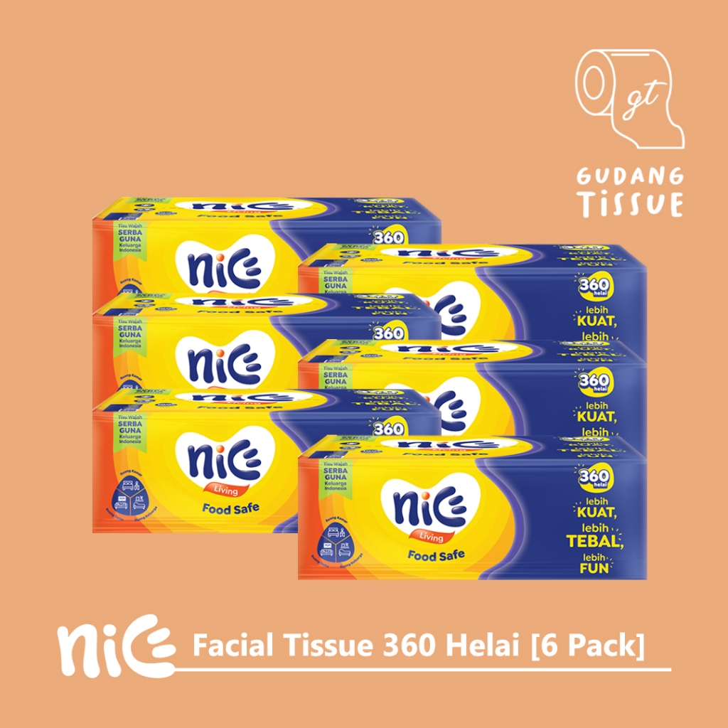 Jual Nice Facial Tissue 360 Helai [6 Pack] | Shopee Indonesia