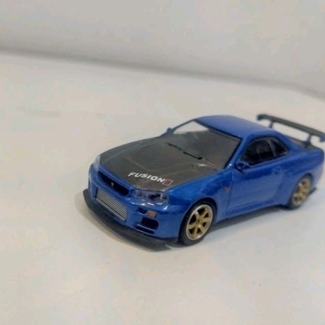 Jual MINI GT NISSAN SKYLINE GTR R34 | Shopee Indonesia