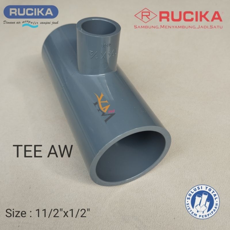 Jual TEE OPERAN PVC AW RUCIKA UK 11/2 X 1/2 INCH | Shopee Indonesia