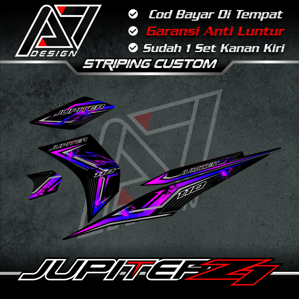 Jual Striping jupiter z1 - sticker variasi motor jupiter z1 - striping ...