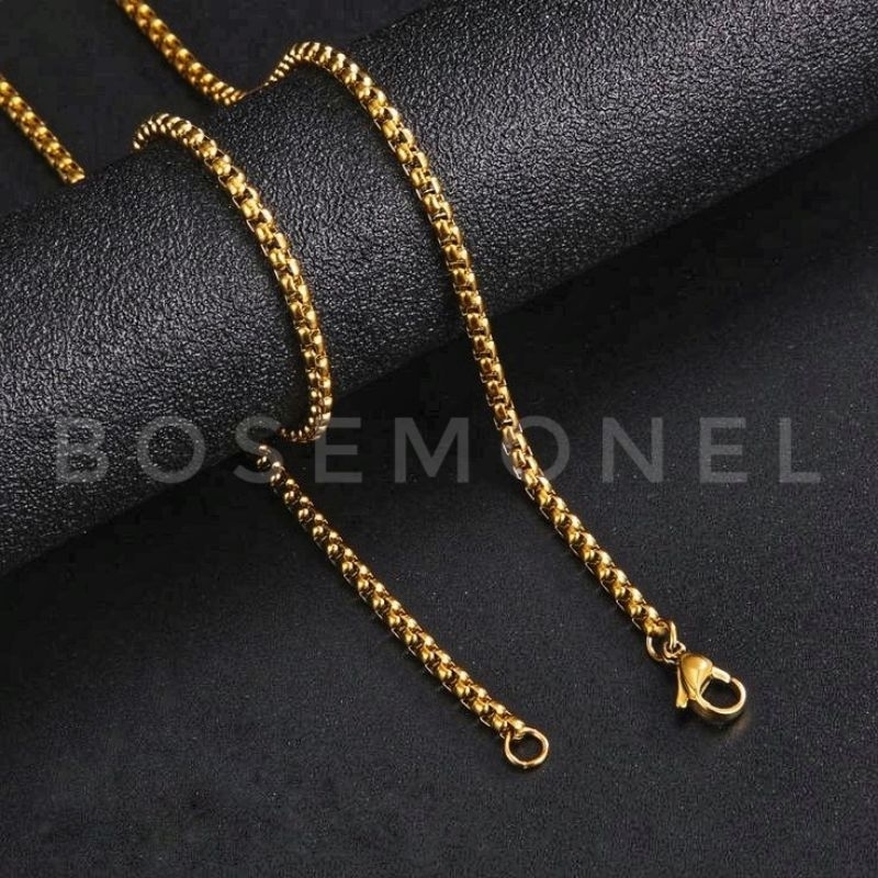 Jual RANTAI TITANIUM ANTI KARAT DAN ANTI LUNTUR MODEL ROLO | Shopee ...