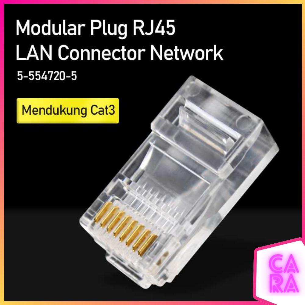 Jual Kepala Konektor RJ45 5-554720-5 LAN Connector Network 1pcs ...
