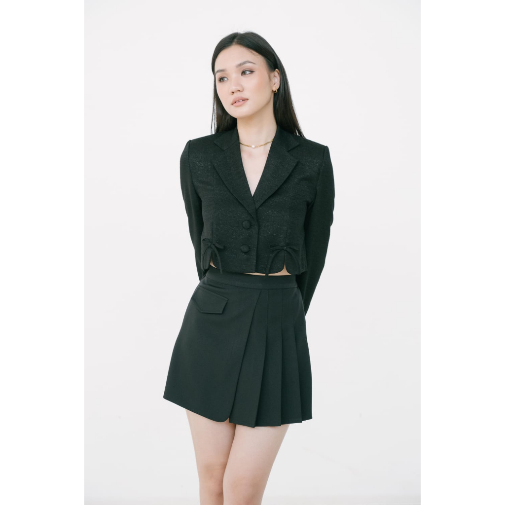 Lene Velvet Blazer: Teal main image 0
