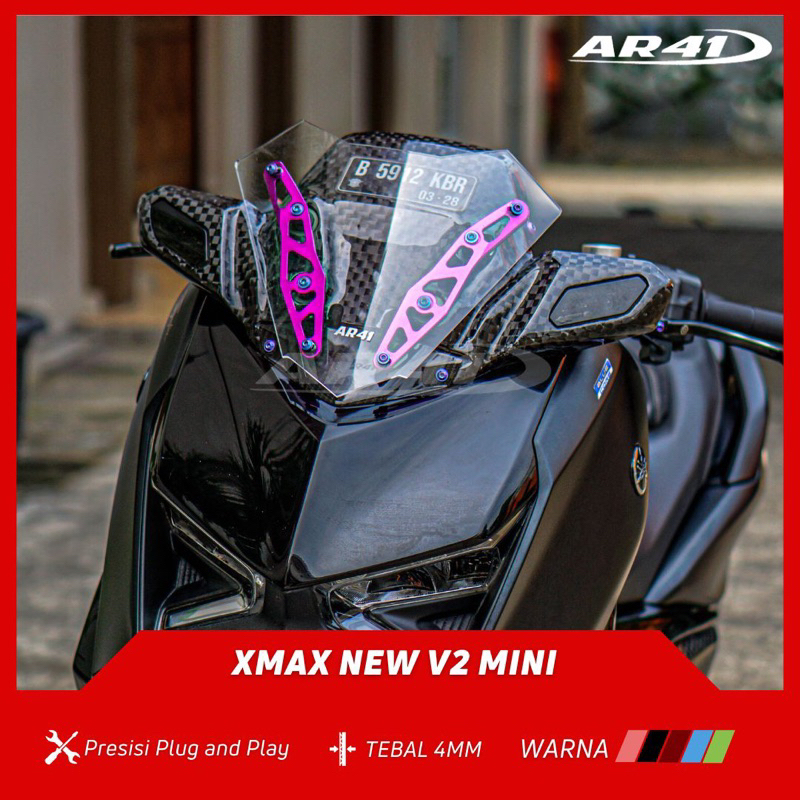 Jual Windshield Xmax New 2023/2024 Connected V2 Mini, Visor Xmax New V2 ...