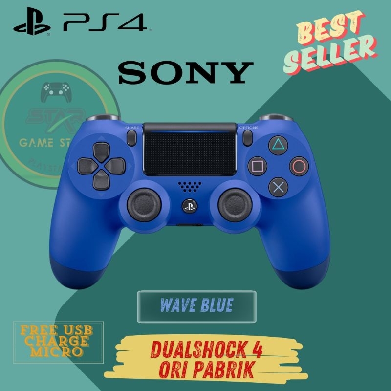 Jual Stik Ps4 Wireless Controller Stik Ps4 Ori Pabrik Wave Blue ...
