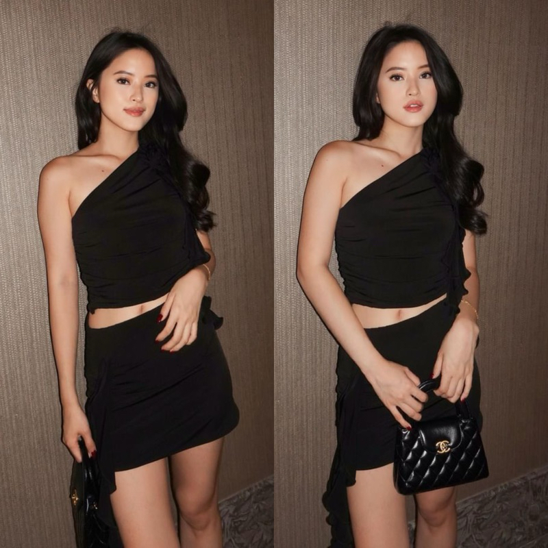 Jual NOEL ONE SET Off Shoulder Top & Skirt | Set Tanktop Rok Wanita ...