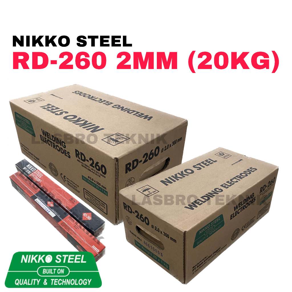 Jual Kawat Las RD-260 2mm 20KG E6013 NIKKO STEEL 6013 RD260 2mm 20KG ...