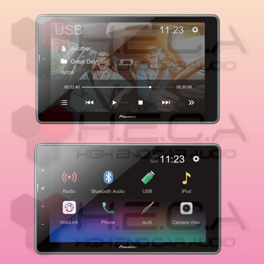 Jual Pioneer DMH-AF555BT Floating Head Unit 9