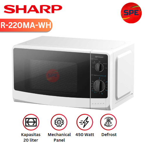 Jual MICROWAVE SHARP KAPASITAS 20 LITER R-220MA-WH / R220MAWH GARANSI