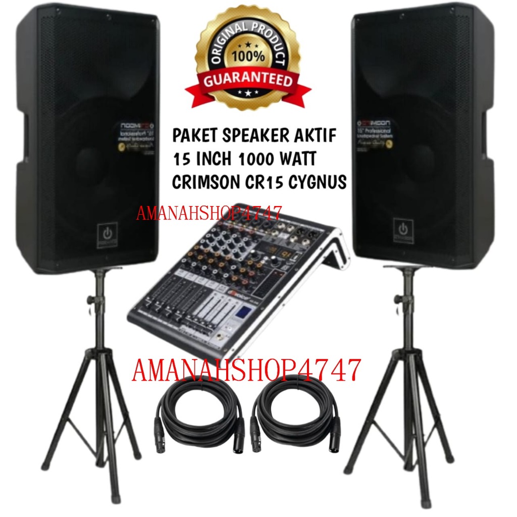 Jual PAKET SPEAKER AKTIF 15 INCH CR15 CYGNUS CR-15 CYGNUS 1000 WATT ...